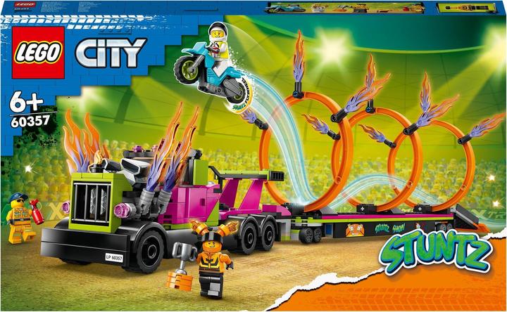 Produktbild LEGO Stunttruck mit Feuerreifen-Challenge (60357, LEGO City)