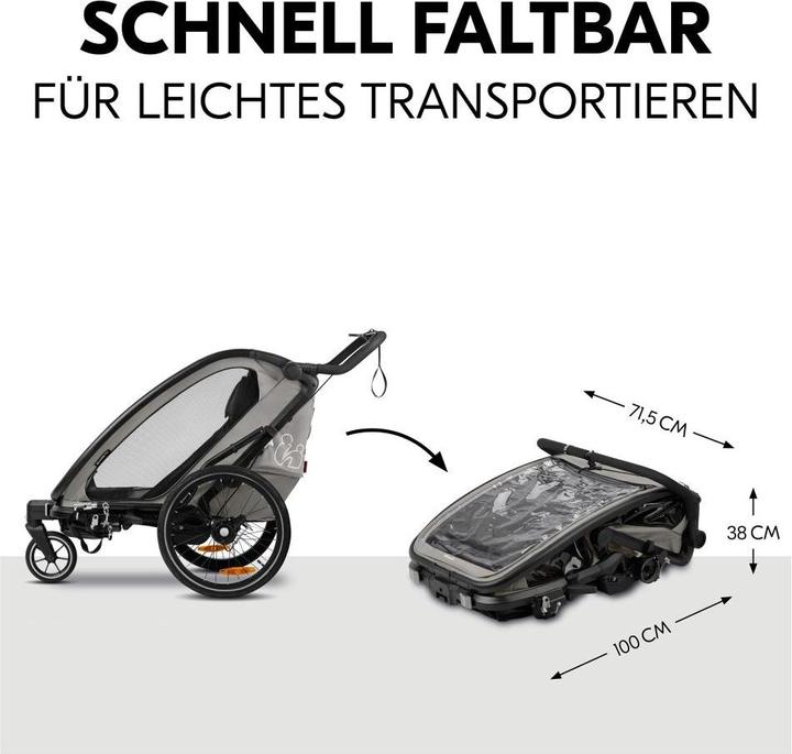 Produktbild Hauck 3in1 Fahrradanhänger Bike N Walk Duo für