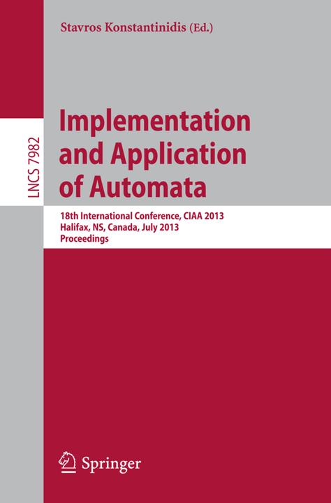 Actual product image Implementation and Application of Automata (Stavros Konstantinidis, 2013)