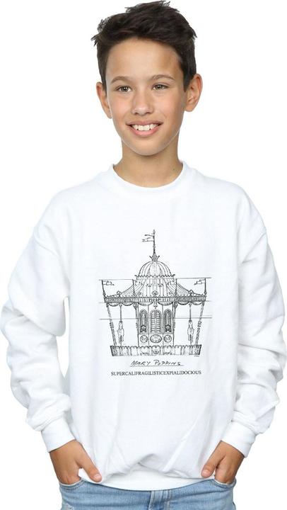 Actual product image Disney Boys Mary Poppins Carousel Sketch Sweatshirt (128)
