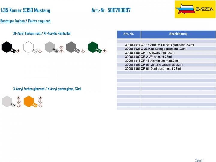Actual product image 1:35 Kamaz 5350 Mustang