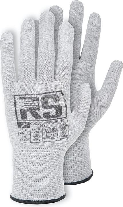 Bhp Gloves ESD RS CONDUCTOR KLAR, knitted, size 10, grey (10)