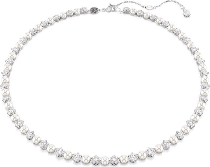 Immagine prodotto Swarovski Matrix Tennis Halskette Kristallperle Rundschliff Weiss (Metallo Swarovski)