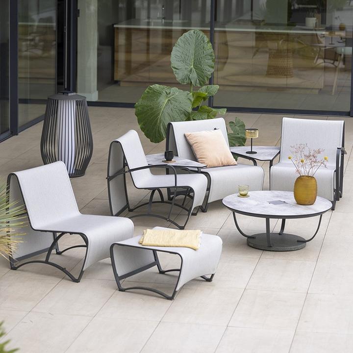 Immagine prodotto Les Jardins Tavolino luminoso Jet Stream alluminio GRIGIO, cemento cerato HPL JSTAL11