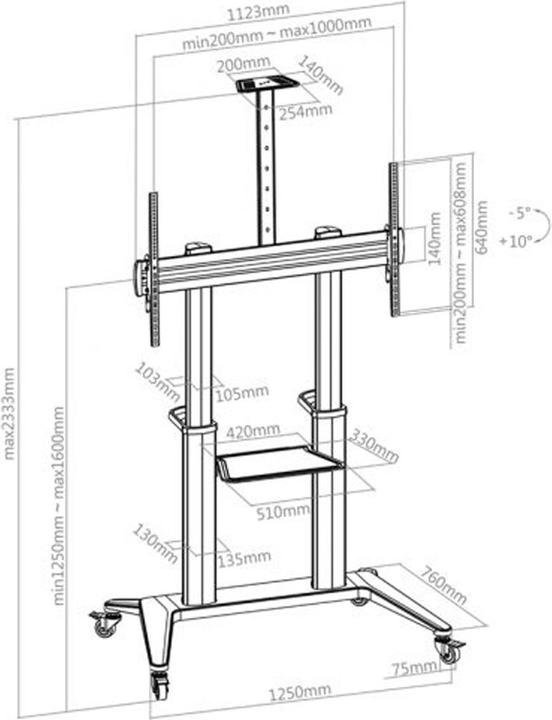 Image du produit Hagor BrackIT Stand HD XXL (120", 140 kg)