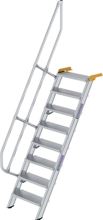 Actual product image Munk Stairs 60° Step width 600 mm 8 steps Aluminium fluted (Scaffolding, 60 cm)