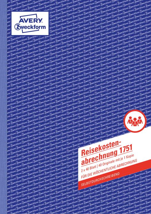 Produktbild Avery Formularbuch "Reisekostenabrechnung", SD, A4 (40 x)
