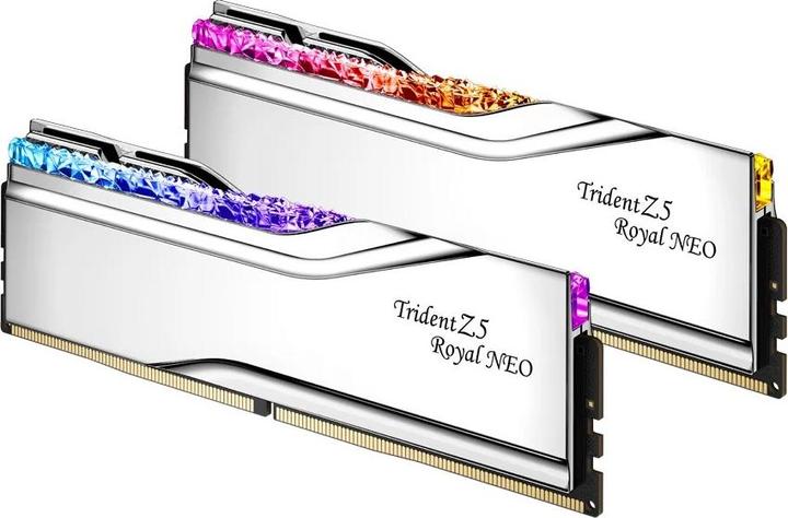 Produktbild G.Skill Trident Z5 Royal Neo RGB DDR5-6000 - 64GB - CL26 - Dual Channel (2 pcs) - AMD EXPO - Slv med RGB (2 x 32GB, 6000 MHz, DDR5-RAM)