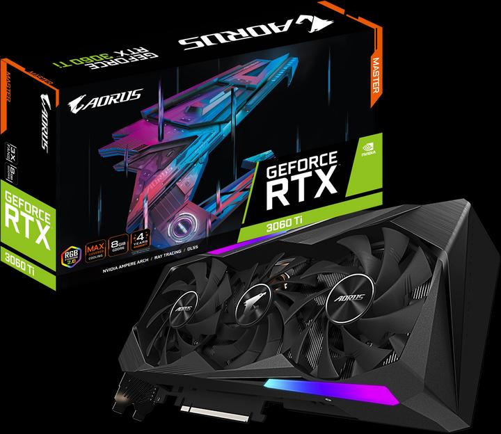 Image du produit Gigabyte GeForce AORUS RTX 3060 Ti Master (8 Go)