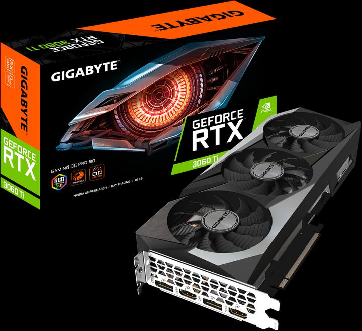 Actual product image Gigabyte GeForce RTX 3060 Ti Gaming Pro OC (8 GB)