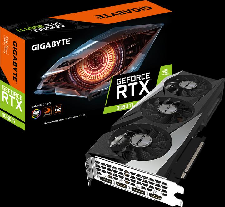 Actual product image Gigabyte GeForce RTX 3060 Ti Gaming OC (8 GB)