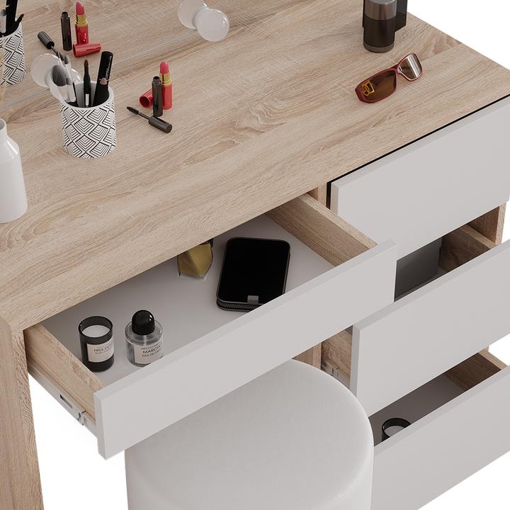 Actual product image Vicco Sherry with stool and lighting (90 x 75 x 40 cm)