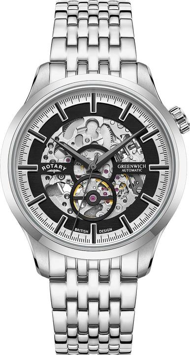 Produktbild Rotary GB02945/87 Greenwich Automatik Herrenuhr 42mm 5ATM (Analoguhr, 42 mm)