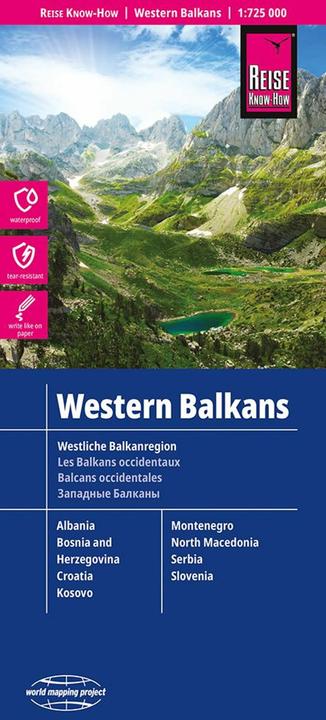Landkarte Westliche Balkanregion / Western Balkans (1:725.000)