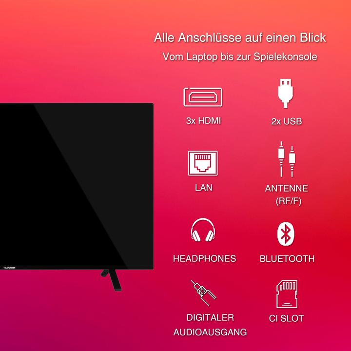 Image du produit Telefunken QU50TO750S (126 cm (50 pouces), noir, UltraHD/4K, triple tuner, SmartTV, système d'exploitation (50", QLED, 4K, 2024)