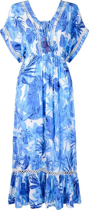 Joe Browns Tropical Print Kimono Sleeve Boho Tassel Maxi Dress