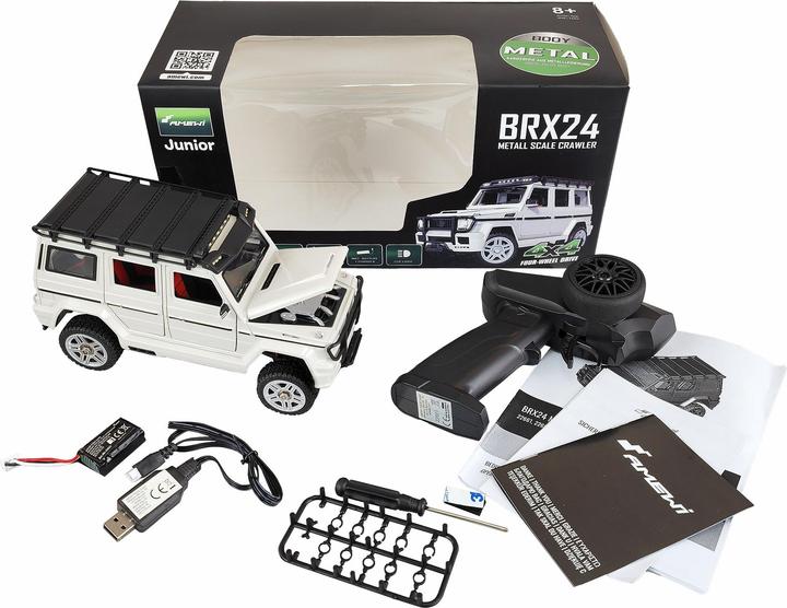 Image du produit Amewi BRX24 Métal Scale Crawler 4WD 1:24 RTR blanc (RTR Prêt à fonctionner)