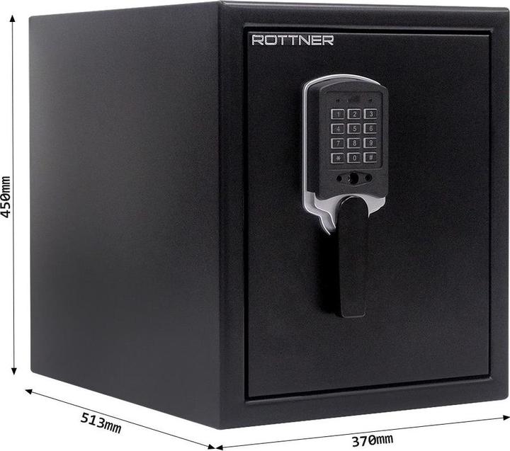 Immagine prodotto Rottner DATI SUL FUOCO 40 cassaforte antincendio con serratura elettronica (25.79 l)