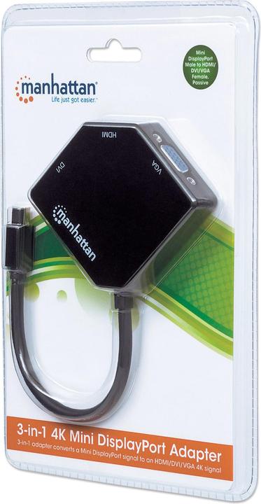 Produktbild Manhattan Mini DisplayPort zu (HDMI, DVI, VGA, 25 cm)