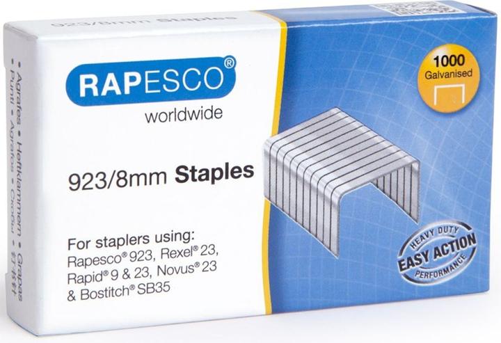 Actual product image Rapesco 923/8mm staples (1000 x)