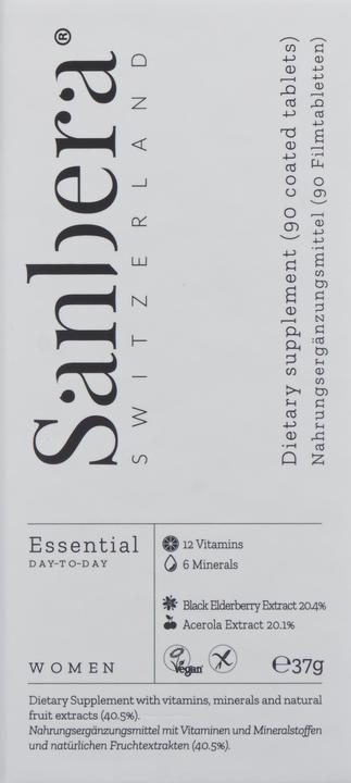 Valori nutrizionali e ingredienti Sanbera Donne Essenziali Quotidiane (90 Pezzo/i, Pillole)