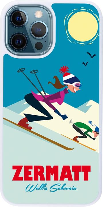 Image du produit PhoneLook Coque Silicone rigide blanc Zermatt Ski Downhill (Apple iPhone 12)