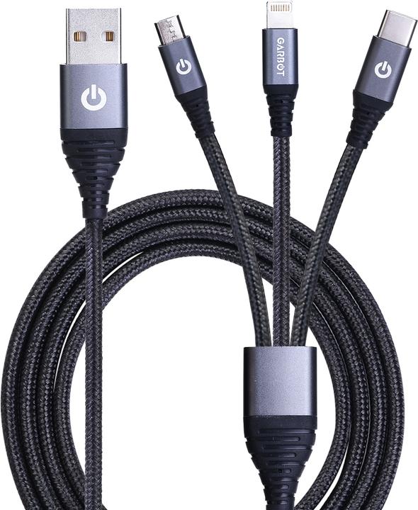 Garbot 3 in 1 Multi-Ladekabel (1.20 m, USB 2.0)