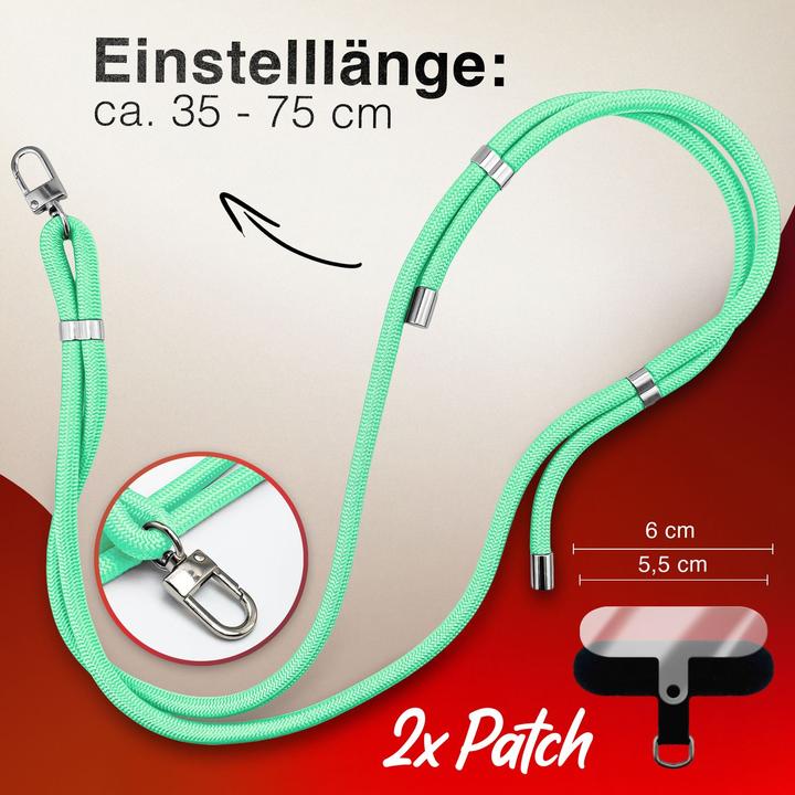 Actual product image Nalia HoldMe Lanyard Handykette – Universal Trageband für Smartphones - Verstellbar, Soft & Elastisch