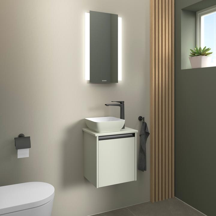Actual product image Duravit Sivida countertop washbasin, angular, 300x300mm, without tap hole, without overflow (300 mm, 300 mm)
