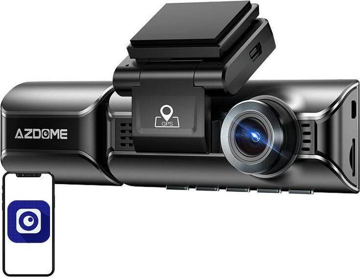 Produktbild AZDome M550Pro (GPS-Empfänger, Eingebautes Mikrofon, Nachtsicht, Beschleunigungssensor, WLAN, 4K)