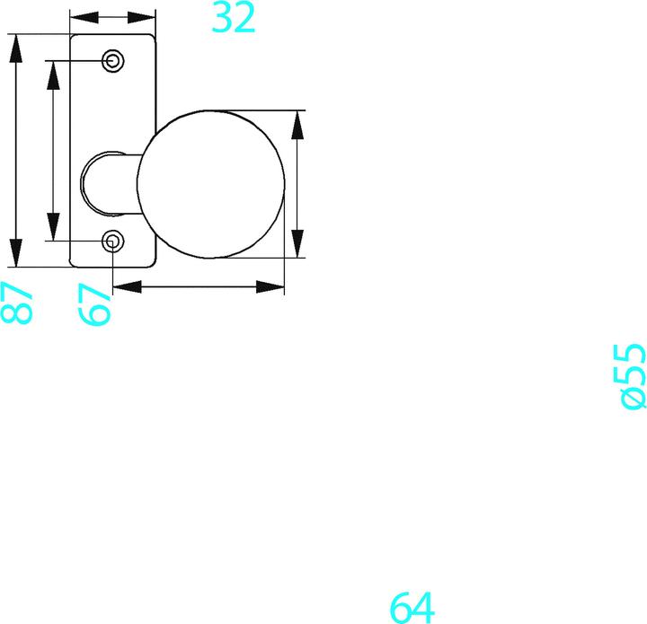 Actual product image Amf Door knobs cranked 438 (1 pcs.)