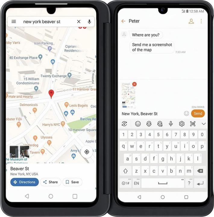Produktbild LG G8X Dual Screen (128 GB, Black, 6.40", Hybrid Dual SIM, 12 Mpx, 4G)