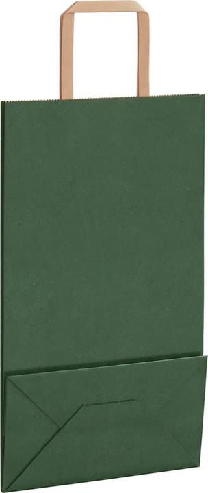 Immagine prodotto VidaXL Sacchetti di carta kraft 50 pezzi con maniglia verde 21x11x36 cm (Borsa da regalo, 50 x)