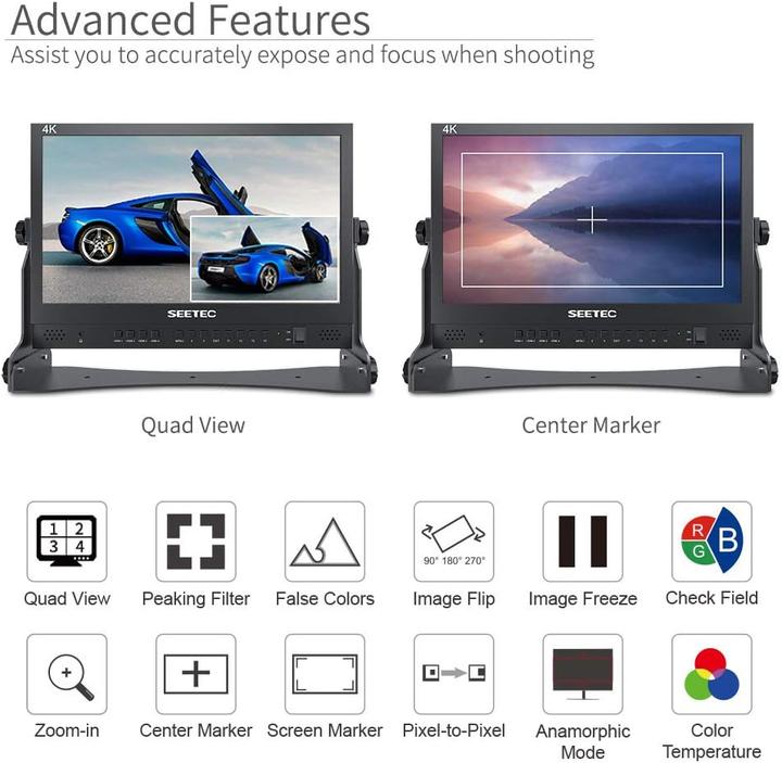 Actual product image Feelworld SEETEC ATEM156 15.6 inch live streaming broadcast director monitor (15.60")