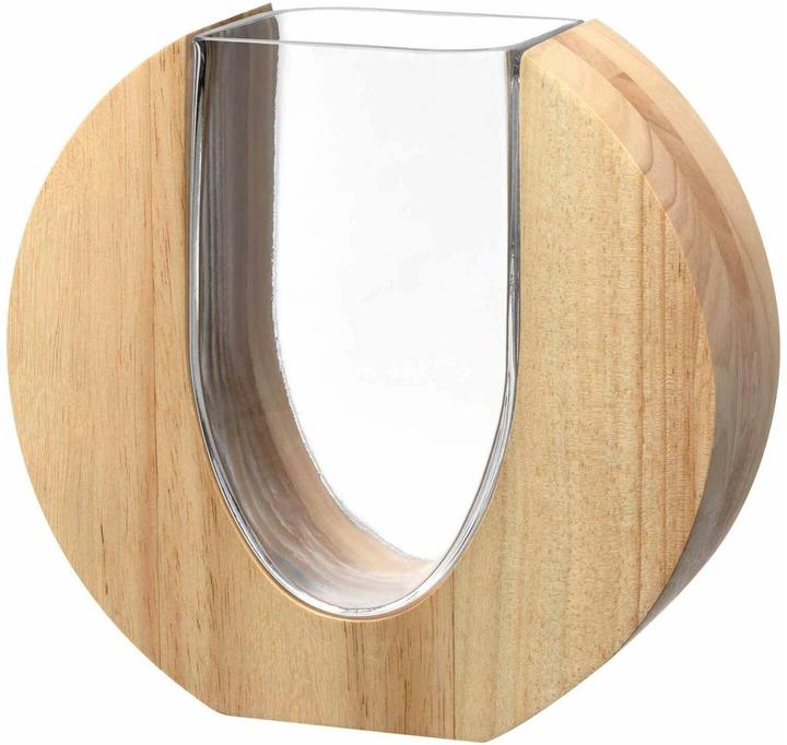 Actual product image Leonardo Vase Legno 19 cm, brown/transparent, height: 19 cm (1 x, 7 l)