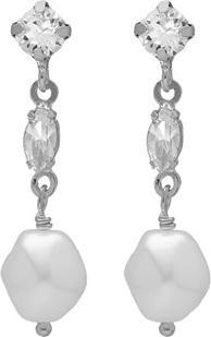 Produktbild Victoria Cruz - Silver earrings with crystals and baroque pearl Purpose A4656-07HT