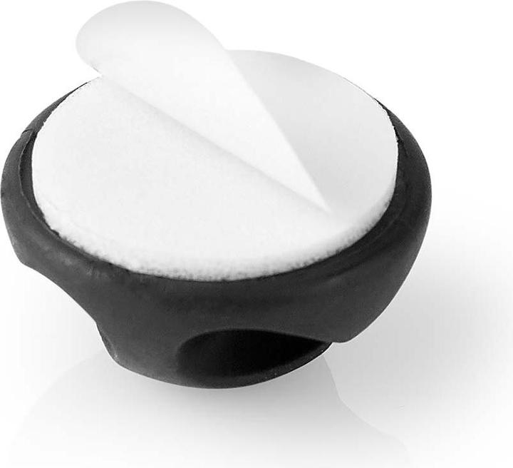 Immagine prodotto Nedis Gestione dei cavi Clip per cavi bloccati 6 pezzi Spessore massimo del cavo: 5 mm Silicone 20 mm Nero