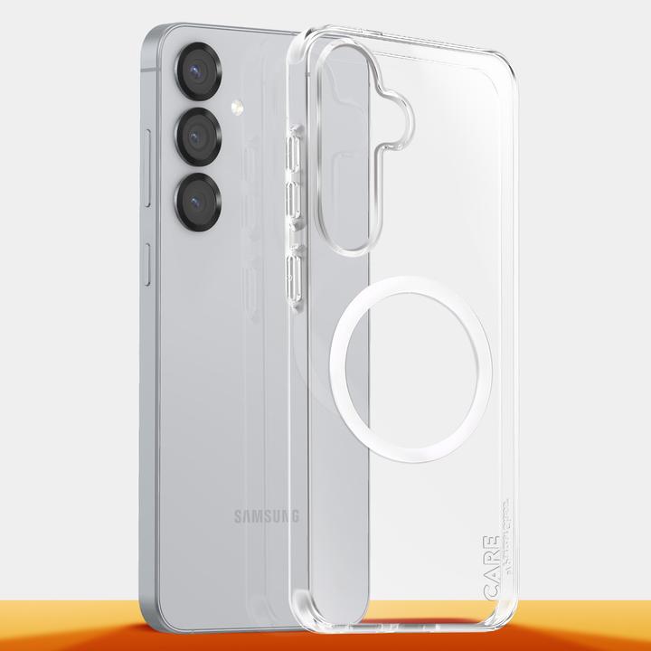 Produktbild PanzerGlass CARE by ® Flagship Case Transparent Urban Combat m. Weiss Qi Compatible Samsung Galaxy S (Samsung Galaxy S25+)