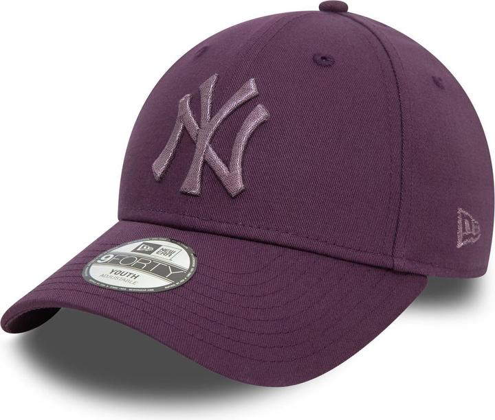 New Era 9Forty Kinder Cap - METALLIC NY Yankees damson Youth (55, 56, 54 C)