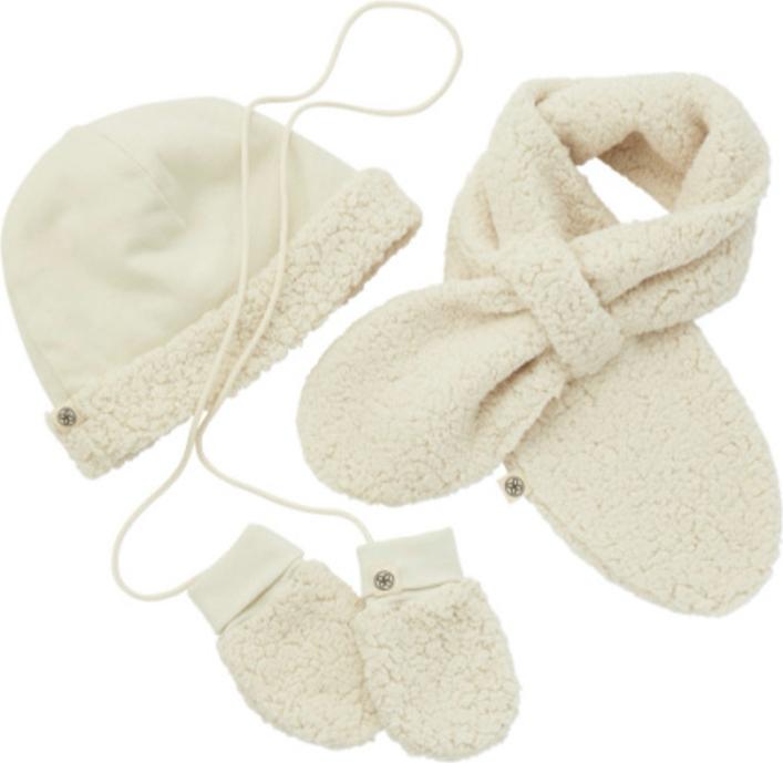 Produktbild Cloby Teddy Set, Schal Mütze Fäustlinge Off White