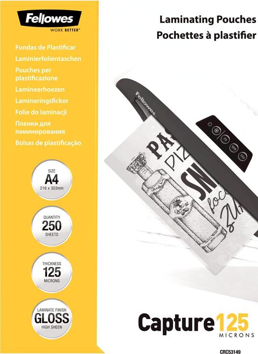 Produktbild Fellowes Capture 125 (A4, 250 Stück, 125 µm)