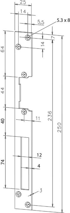 Actual product image effeff Flat striking plates for door openers (Striking plate)