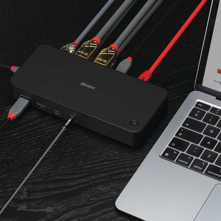 Image du produit Lindy Station d'accueil USB 3.2 type C&A Hybrid Laptop DP,HDMI (USB-C, 3 Ports)