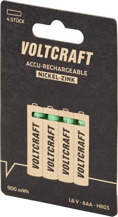 Actual product image Voltcraft HR03 Micro (AAA) rechargeable battery NiZn 550 mAh 1.6 V 1 pc. (1 pcs., AAA, 550 mAh)