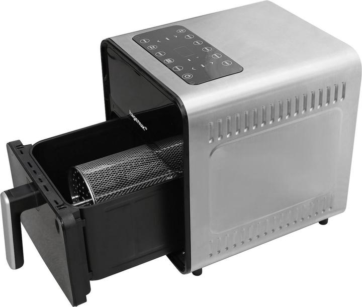 Produktbild hagenuk Heissluftfritteuse mit Edelstahl-Drehkorb, 1650 Watt, 8 Liter (EU-Stecker)