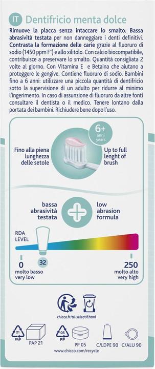 Produktbild Chicco Zahnpasta milde Minze, MIT Fluorid 1450ppm, 50ml - 6y+ (50 ml)