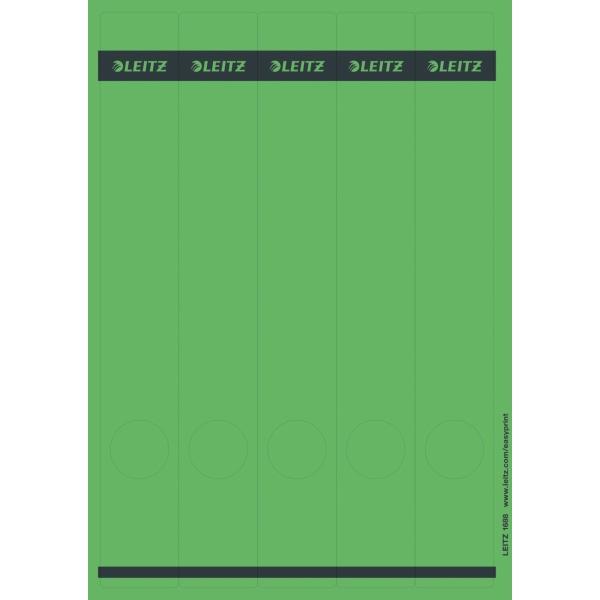 Actual product image Leitz Folder spine label, 39 x 285 mm, long, narrow, green suitable for standard and hard cardboard