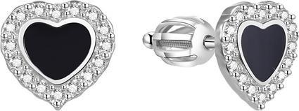 Beneto Silver heart earrings AGUP1624S (L)
