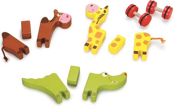 Actual product image Scratch Magnetic animals on wheels