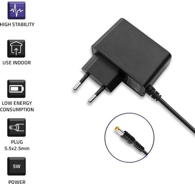 Image du produit Qoltec 51021 Alimentation enfichable 5W 5V (5 W)